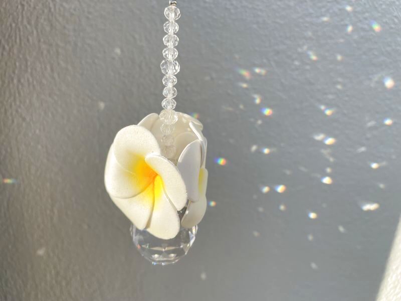 画像2: プルメリアサンキャッチャーホワイト (2)
